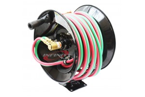 Manual 50ft Twin Oxy Acetylene Welding Hose Reel Twin Welding Hoses